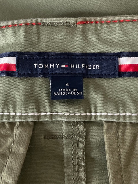 Falda Tommy Hilfiger Midi Cremallera Verde-Talla 6