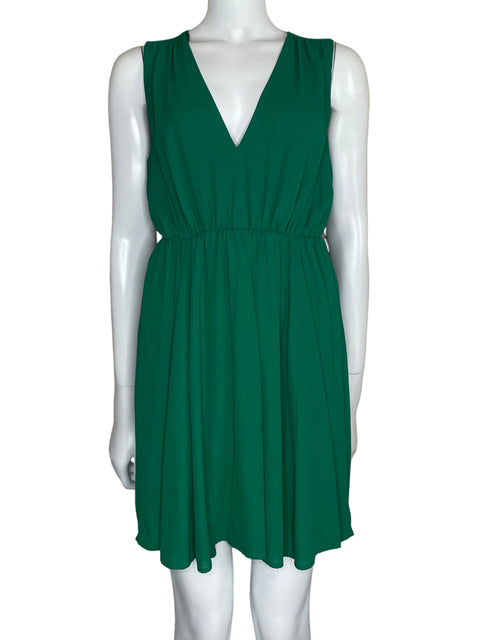 Vestido Express Mini Cut Out Verde-Talla 6
