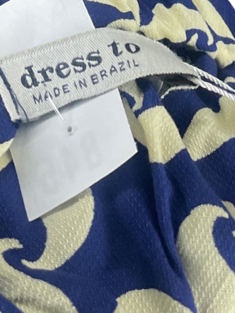 Vestido Dress To Maxi Estampado Azul - Talla M