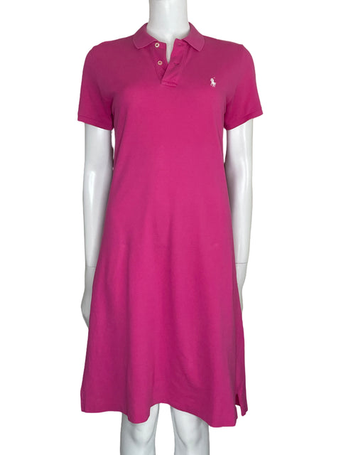 Vestido Ralph Lauren Polo Midi Rosado-Talla M