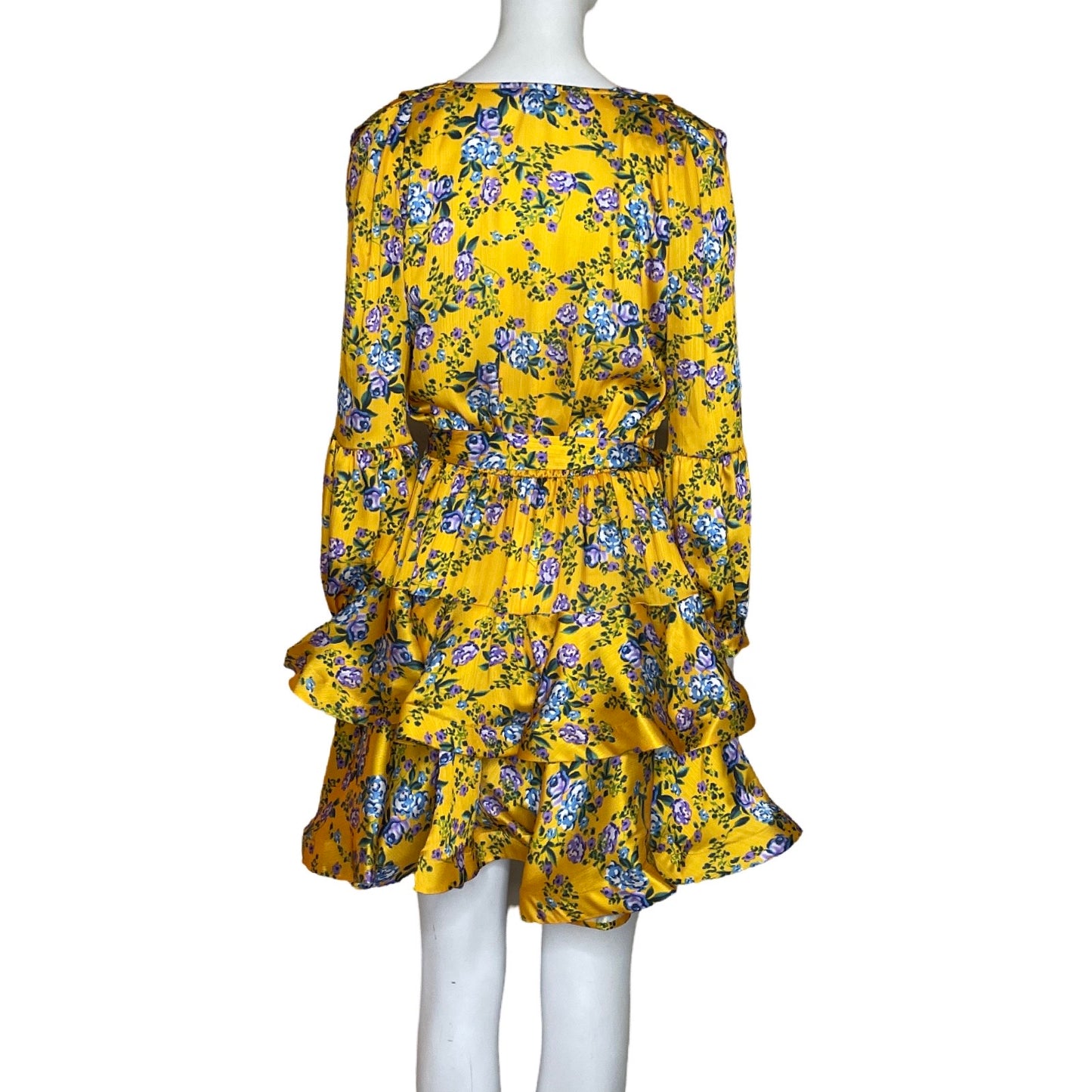 Vestido Beulah Flores Amarillo-Talla S