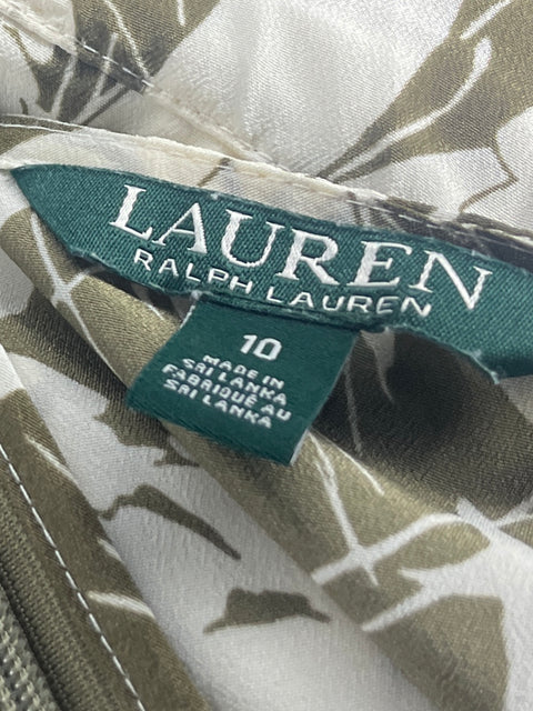 Mono Ralph Lauren Floral Verde-Talla 10