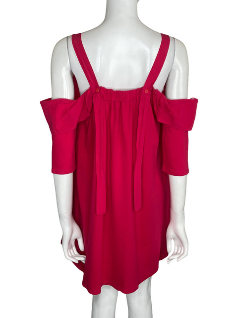 Vestido Zara Tirantes Fluido Rosado-Talla S