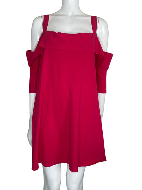 Vestido Zara Tirantes Fluido Rosado-Talla S