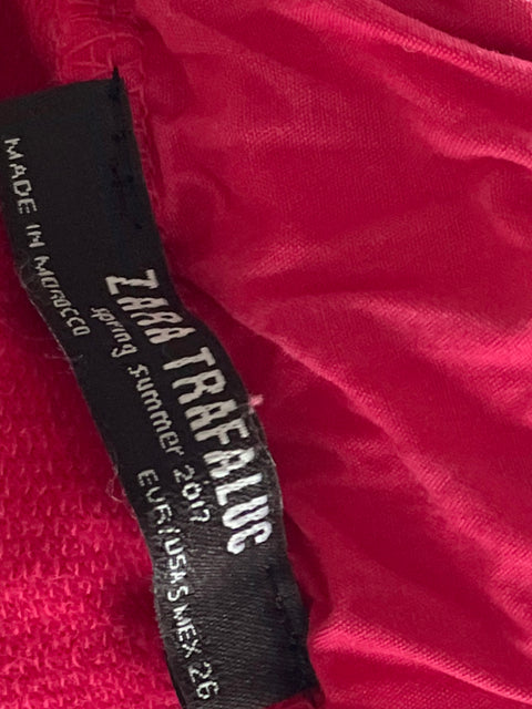 Vestido Zara Tirantes Fluido Rosado-Talla S