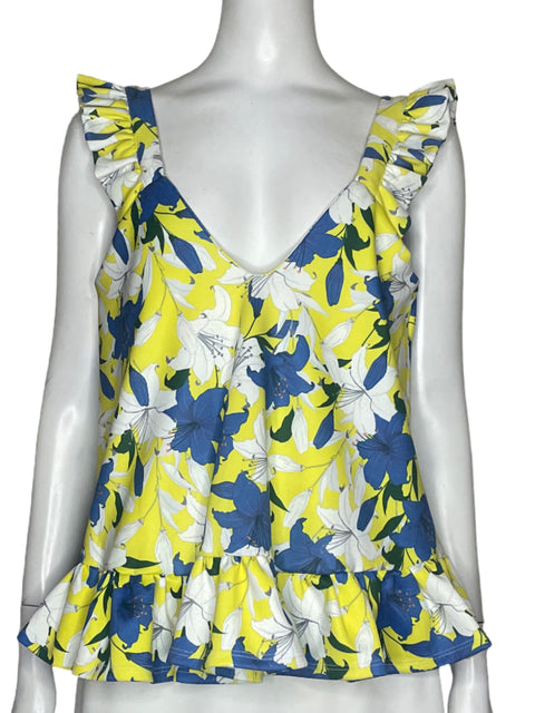 Blusa Andrea Rossi Flores Vuelos Amarillo - Talla 8
