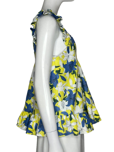 Blusa Andrea Rossi Flores Vuelos Amarillo - Talla 8