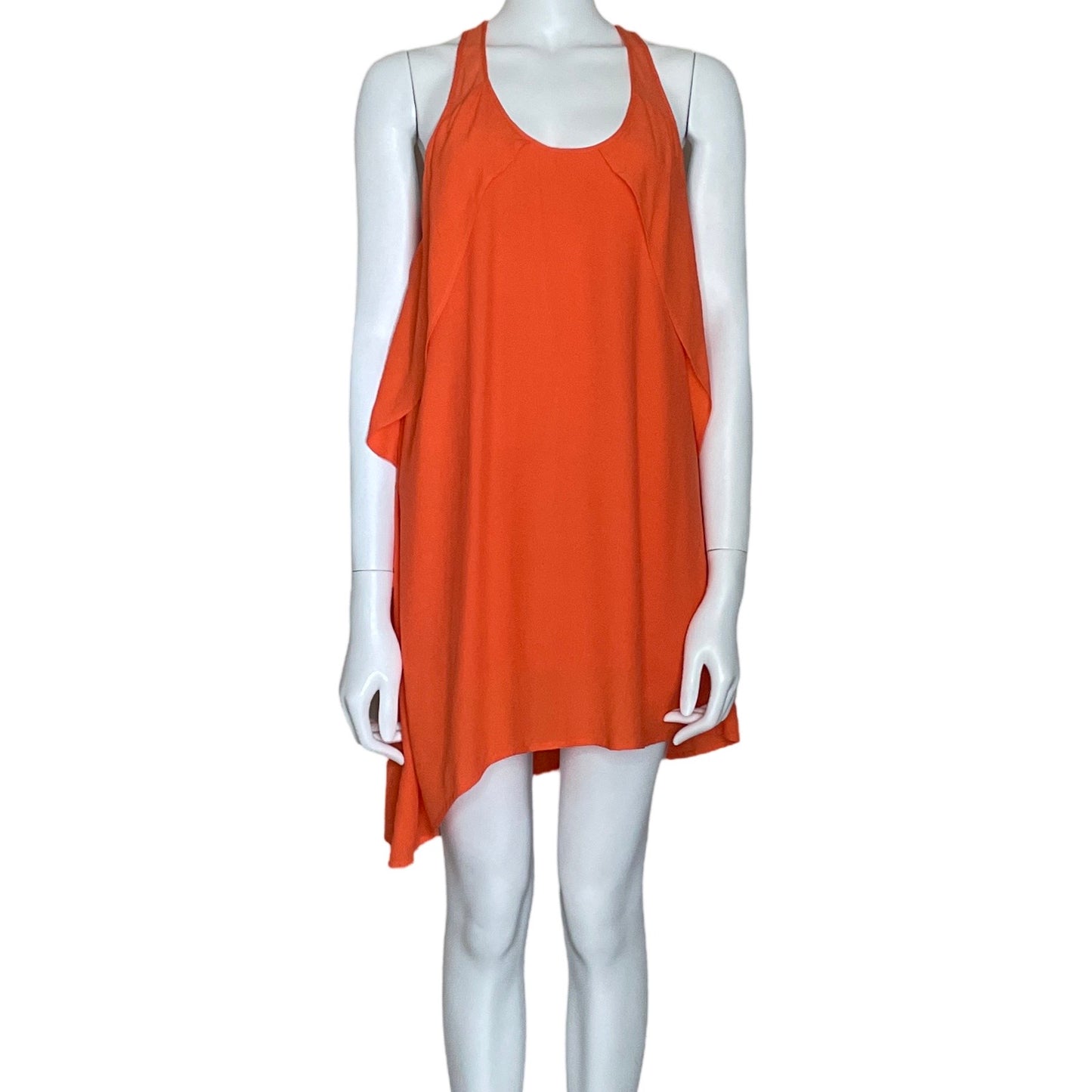 Vestido Zara Sin Mangas-Naranja-Talla S