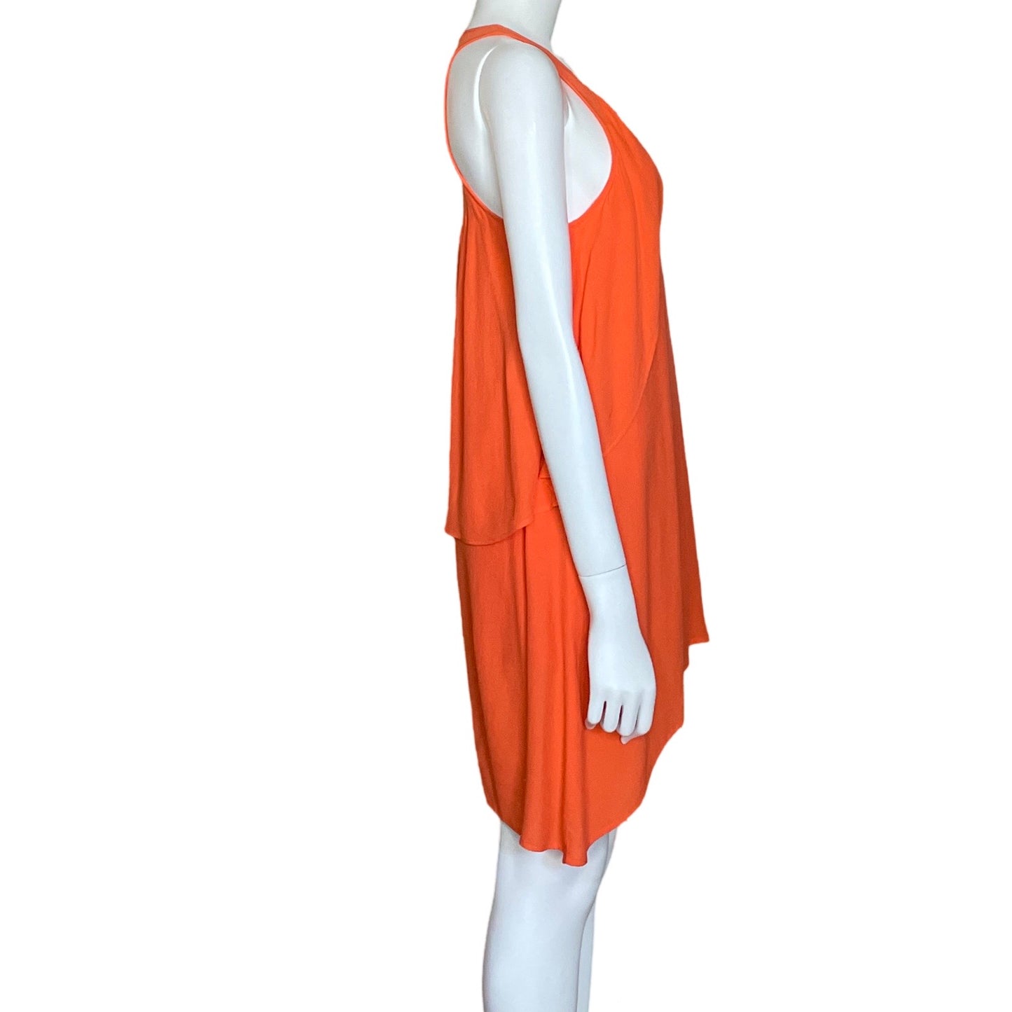 Vestido Zara Sin Mangas-Naranja-Talla S