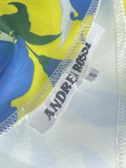 Blusa Andrea Rossi Flores Vuelos Amarillo - Talla 8