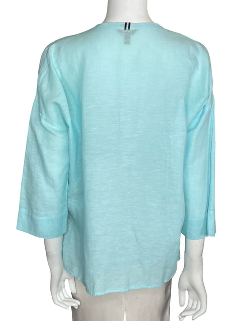 Blusa Nautica Fluida Media Manga Azul-Talla XS