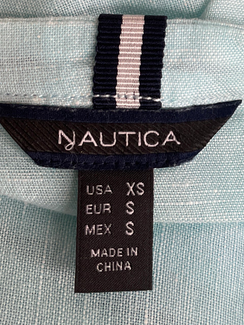 Blusa Nautica Fluida Media Manga Azul-Talla XS