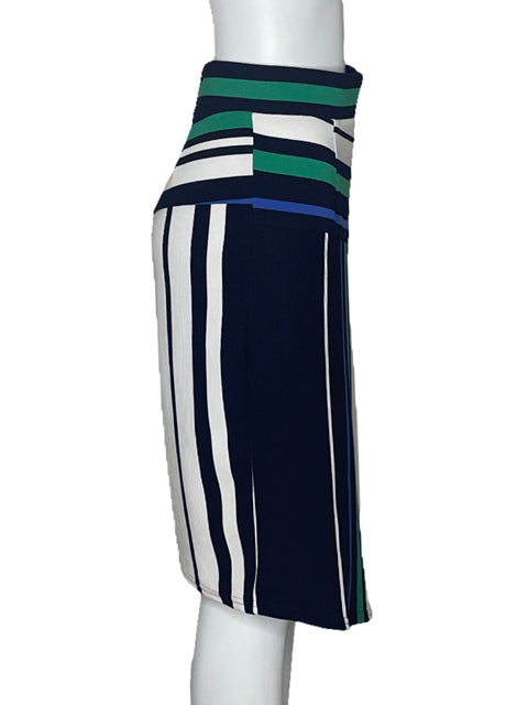 Falda The Moon Rayas Azul-Talla M