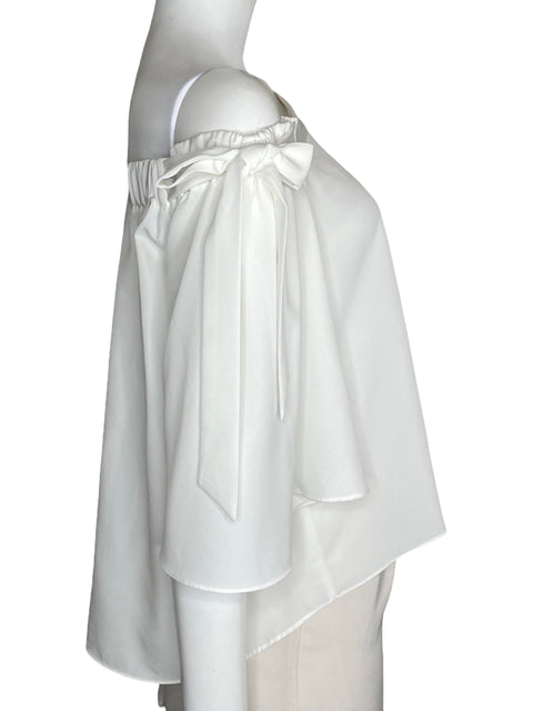 Blusa Camila Fluida Lazos Blanco-Talla 8