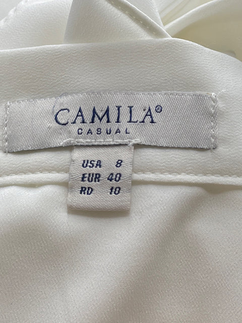 Blusa Camila Fluida Lazos Blanco-Talla 8
