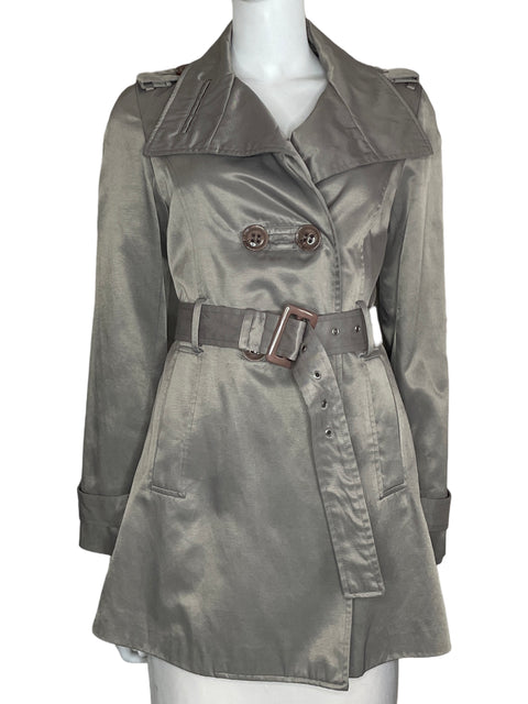 Trench Coat Studio F Cinturón Gris-Talla 10