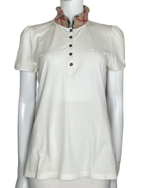 Sueter Burberry Polo Blanco-Talla L