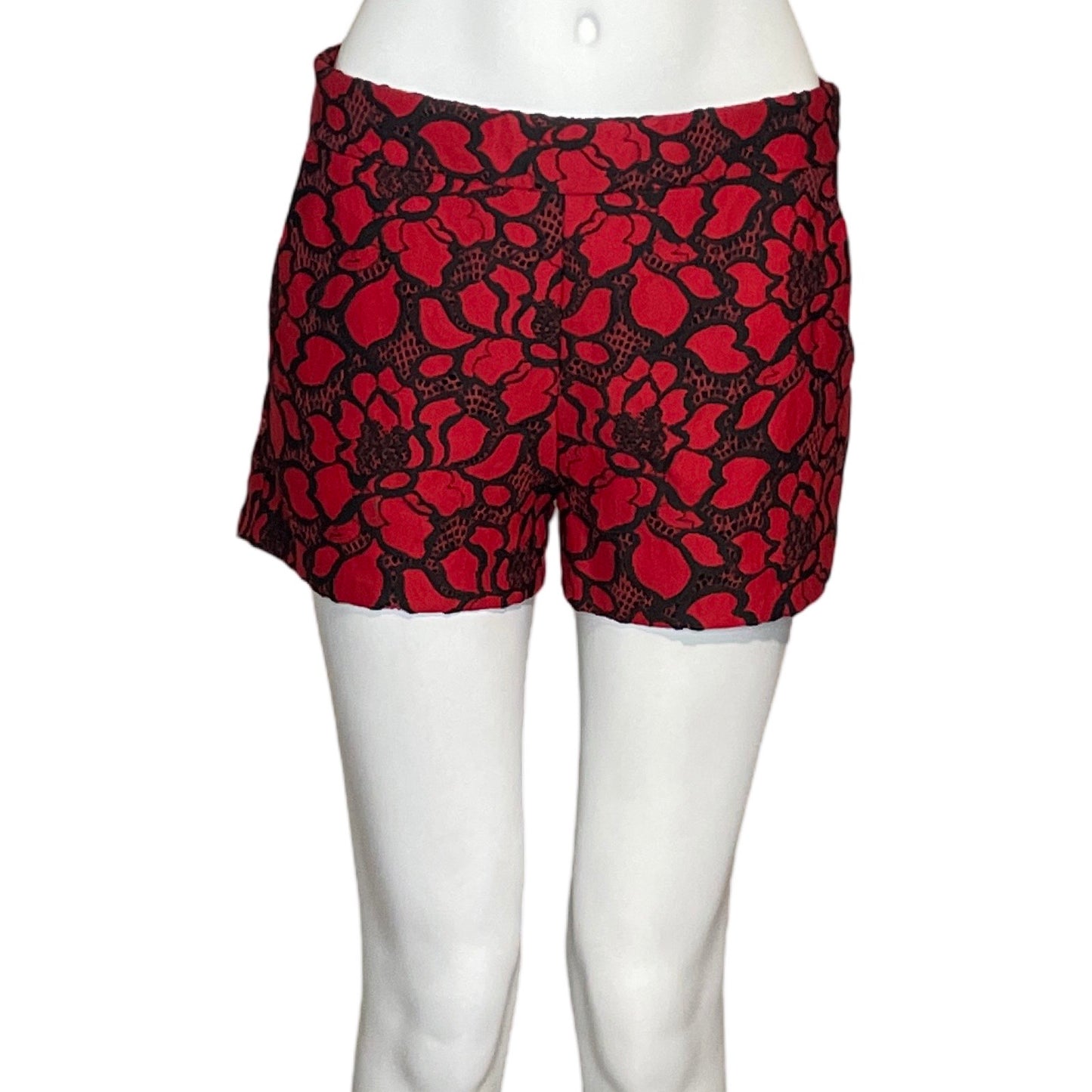 Pantalon Express Short Encaje Rojo-Talla 4