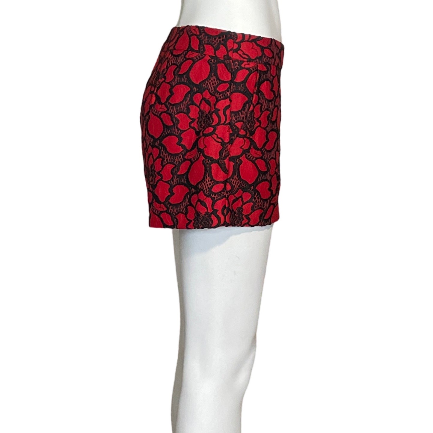 Pantalon Express Short Encaje Rojo-Talla 4