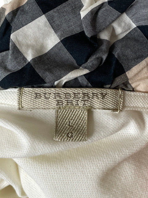 Sueter Burberry Polo Blanco-Talla L