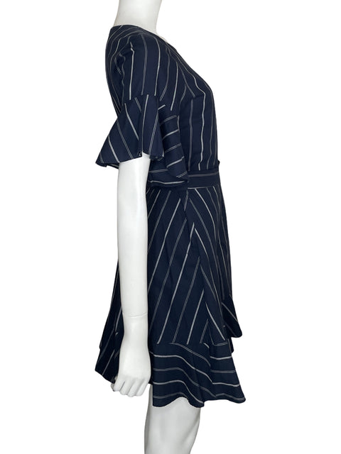 Vestido Express Rayas Mini Azul-Talla S