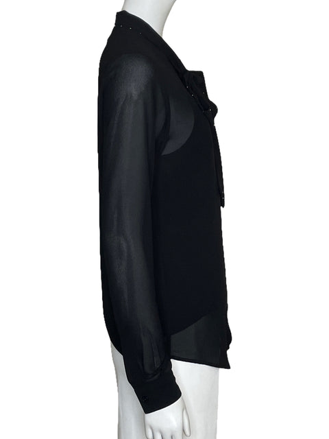 Camisa Michael Kors Brillantes Negro-Talla XS
