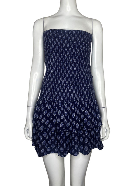 Vestido Tesoro TPS Mini Strapless  Azul - Talla XS