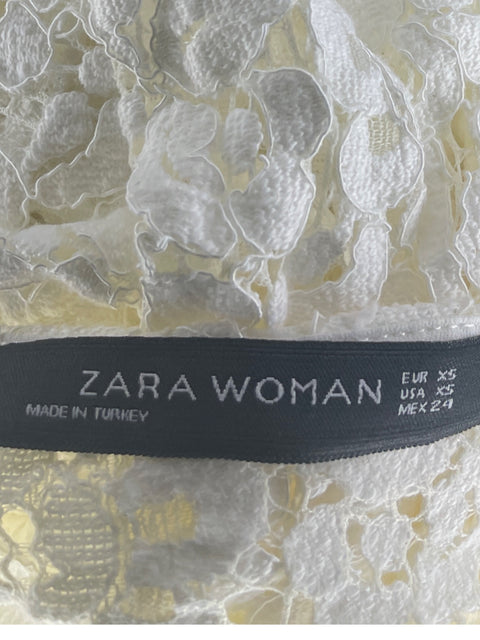 Blusa Zara Woman Vuelo Blanco-Talla XS