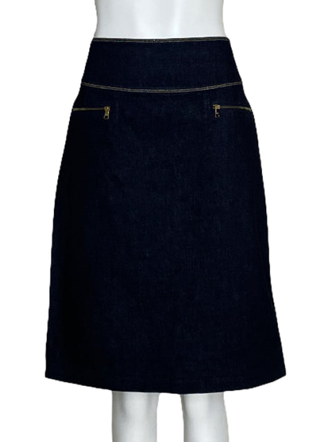 Falda Ralph Lauren Jean Azul Navy-Talla 10