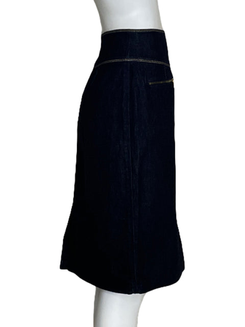 Falda Ralph Lauren Jean Azul Navy-Talla 10