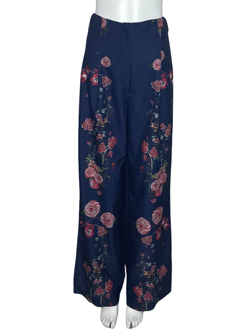 Pantalón La Diosa Estampado Floral Azul-Talla S