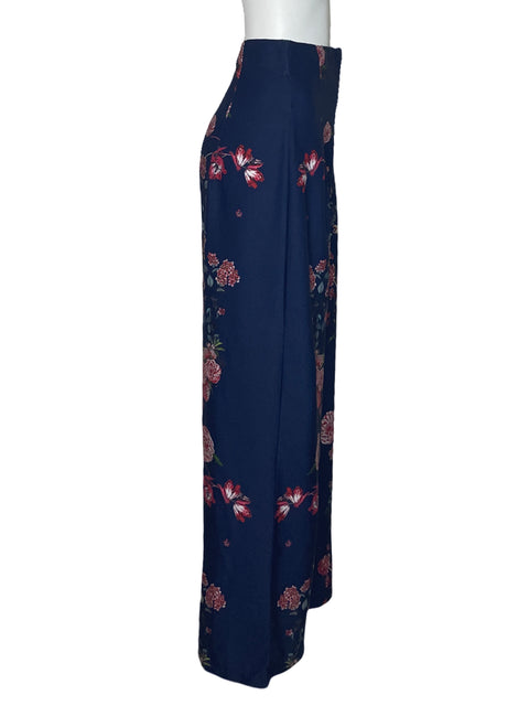 Pantalón La Diosa Estampado Floral Azul-Talla S