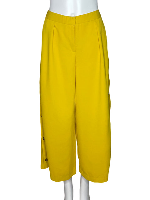 Pantalón Top Shop Botones Amarillo-Talla 8