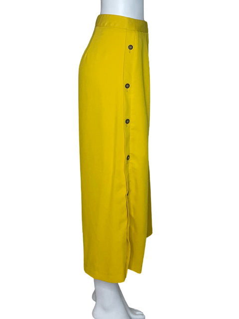 Pantalón Top Shop Botones Amarillo-Talla 8