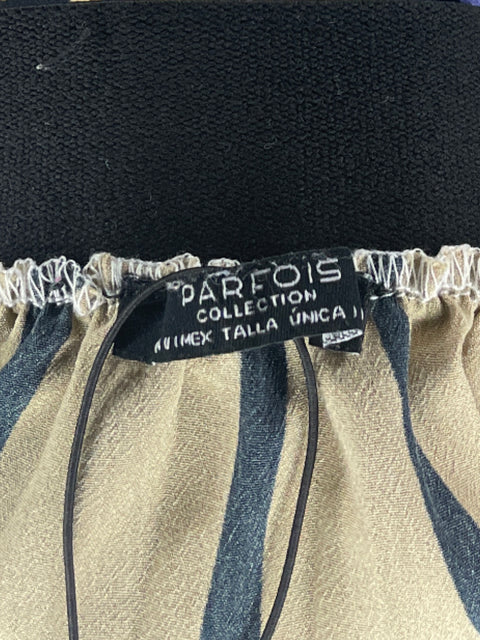 Falda Parfois Estampada Lila /Beige-Talla M