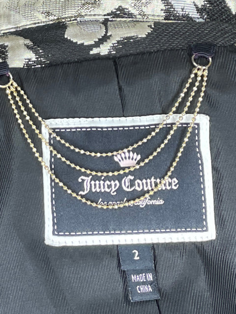 Blazer Juicy Couture Jacquard Negro-Talla 2