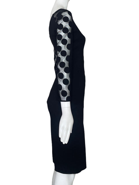 Vestido Karen Millen Mini Encaje Negro - Talla 2