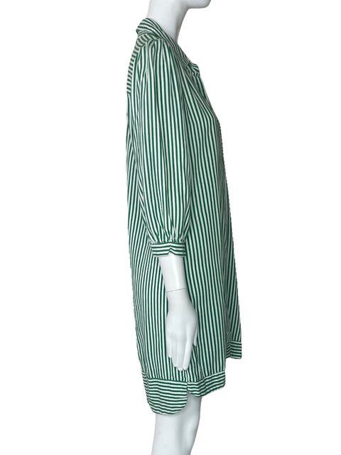 Vestido Unipunto Camisero Raya Verde-Talla 8