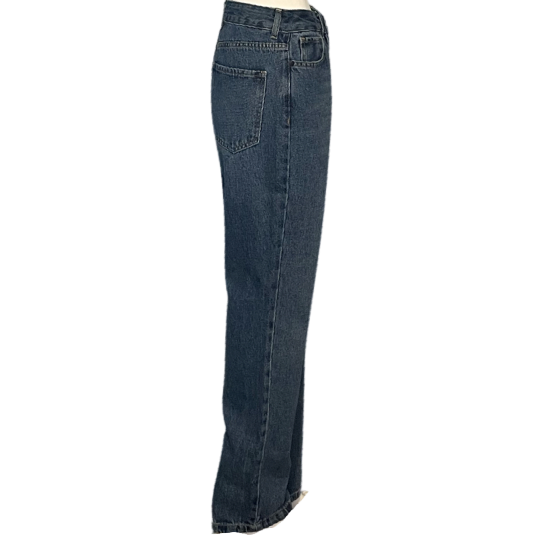 Pantalón Carol Bassi Denim Botones Recto Azul
Talla 38