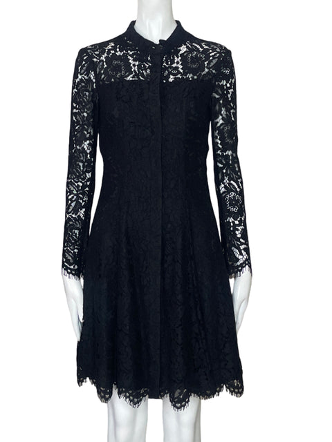 Vestido Whistles Encaje Negro - Talla XS