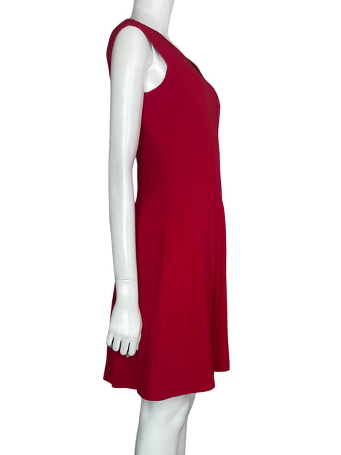 Vestido Calvin Klein Plizado Rojo-Talla S