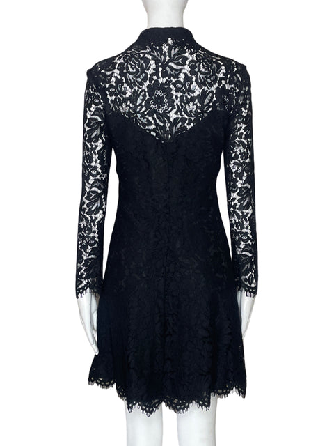 Vestido Whistles Encaje Negro - Talla XS
