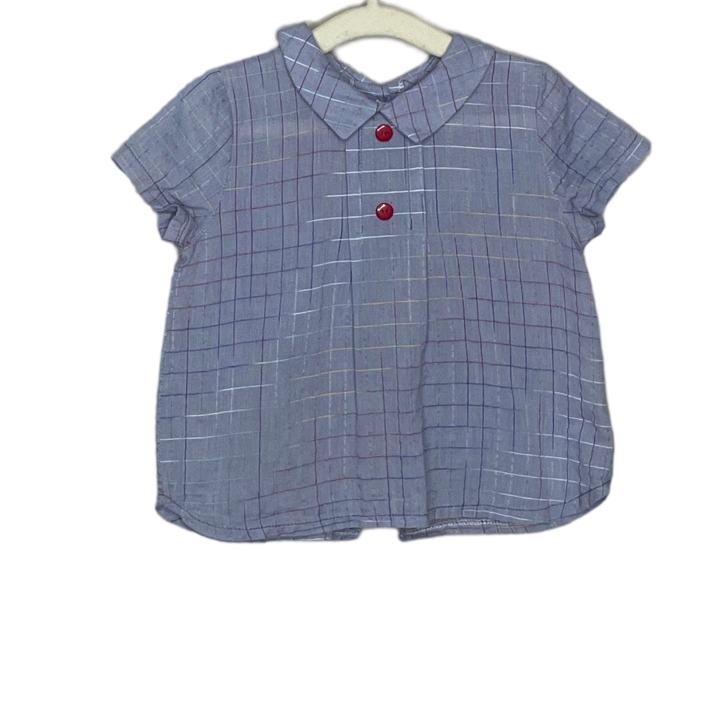 Camisa Alber Rayas Gris-Talla-12m