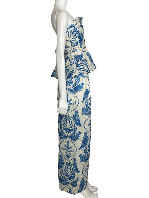 Set Tesoro TPS Floral Top+Pantalón Azul-Talla 6