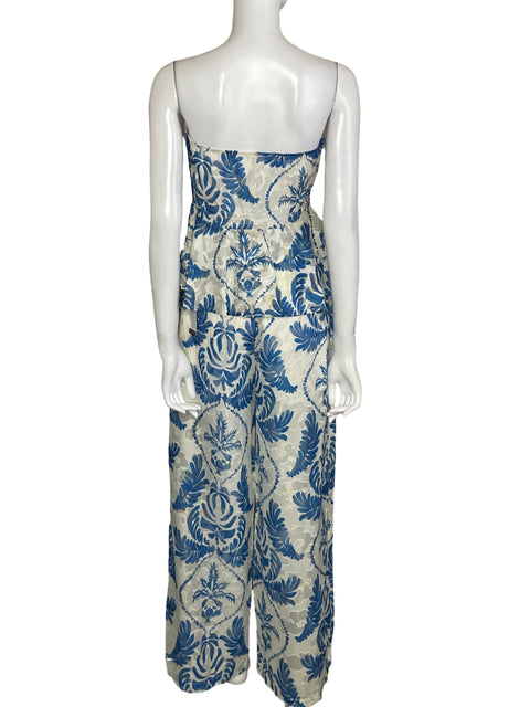 Set Tesoro TPS Floral Top+Pantalón Azul-Talla 6