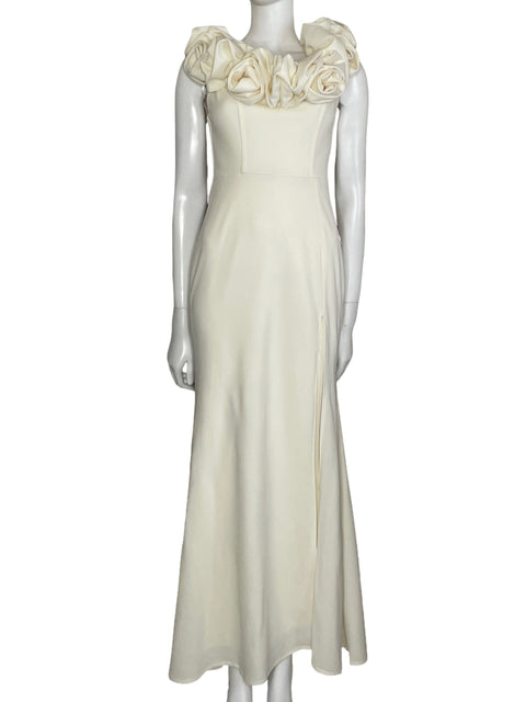 Vestido Maniju Maxi Floral Blanco-Talla S