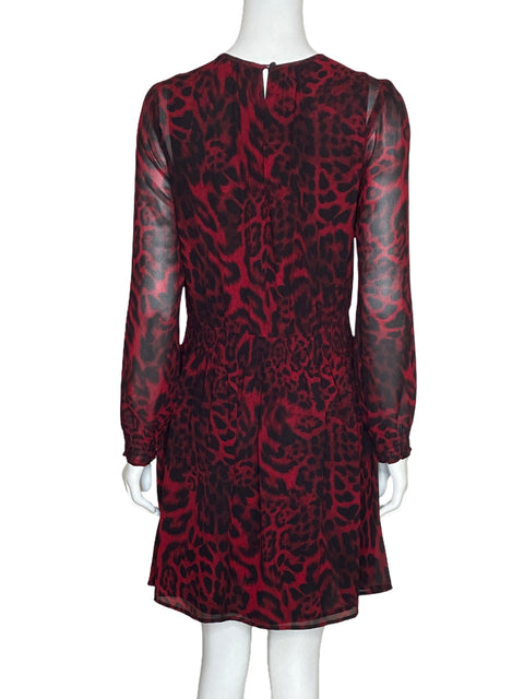 Vestido Michael Kors Mini Animal Print Rojo-Talla S