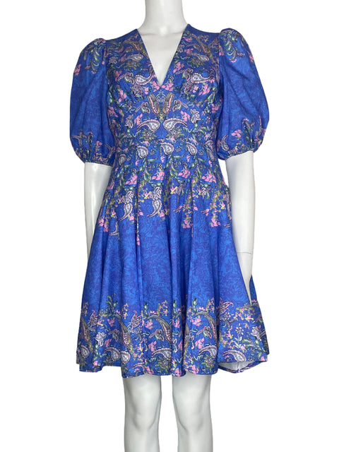 Vestido Via Vai Estampado Azul-Talla S