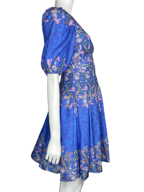 Vestido Via Vai Estampado Azul-Talla S