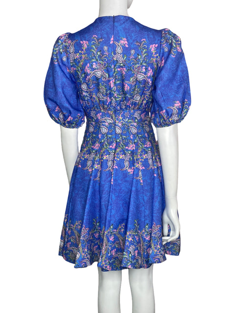 Vestido Via Vai Estampado Azul-Talla S